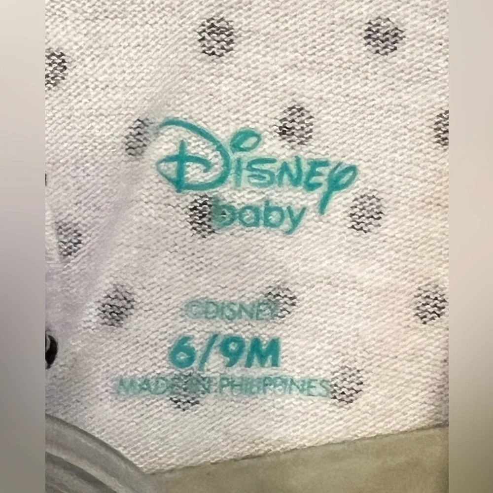 Disney NWOT Baby White and Black Polka Dot Outfit